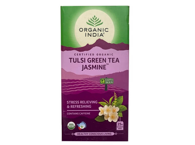 Чай Тулси Зеленый с Жасмином Органик Индия (Tulsi Jasmine Green Tea Organic India) 25 пакетиков