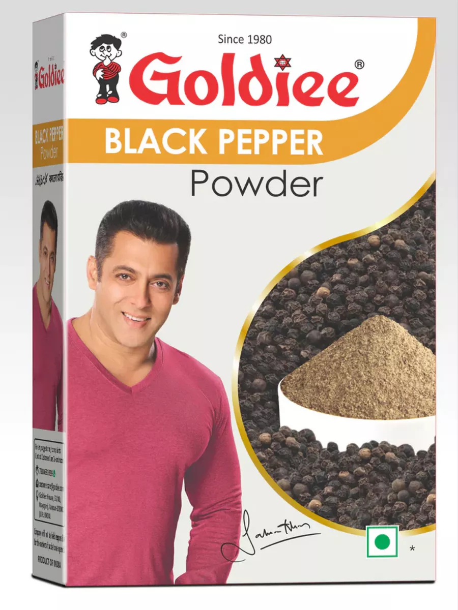 Черный перец молотый, Голди (Black Pepper powder, Goldiee), 50 г