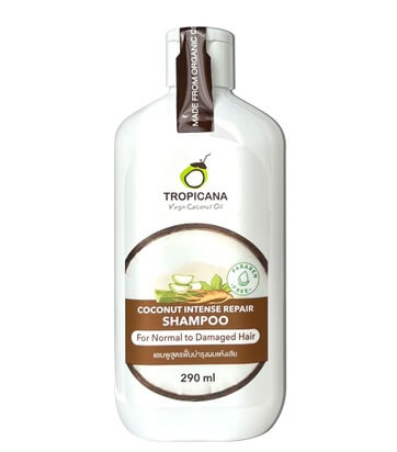 Кокосовый интенсивный восстанавливающий шампунь без парабенов Coconut, Tropicana, 290 мл