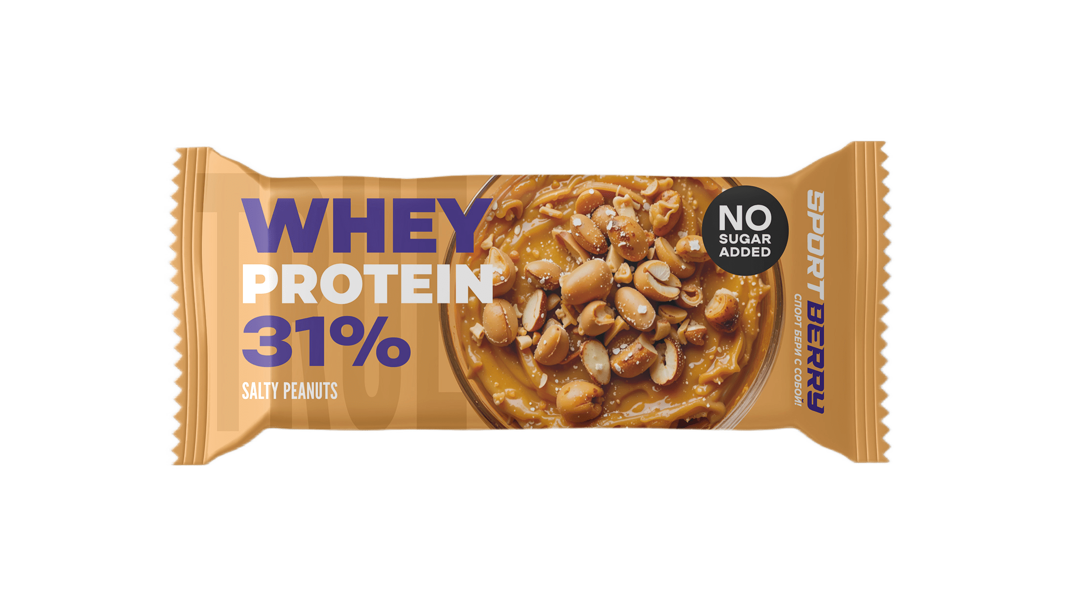 Батончик неглазированный Соленый арахис True, Sportberry, 40 гр