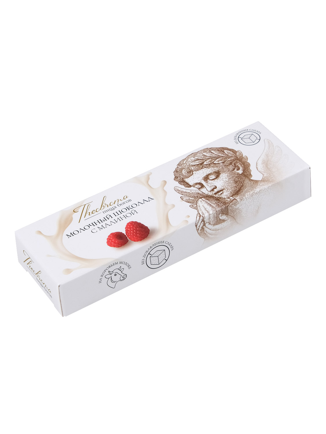 Молочный шоколад без добавления сахара с малиной, Theobroma, 30 гр