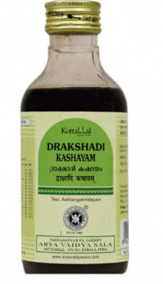 Аюрведический тоник Дракшади Кашаям, Drakshadi Kashayam Kottakkal, 200 мл Аюрведический тоник Дракшади Кашаям, Drakshadi Kashayam Kottakkal, 200 мл
