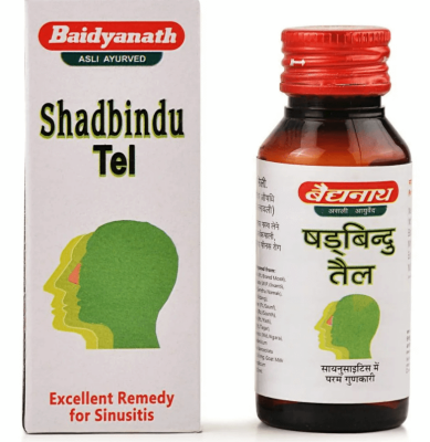 Масло Шадбинду Shadbindu Tel Baidyanath, 50 мл от насморка и гайморита