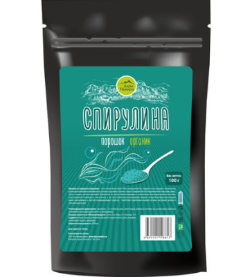 Спирулина органическая, ТМ Дары Памира, 100 гр Спирулина органическая, ТМ Дары Памира, 100 гр