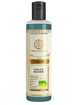 Масло для волос Амла Брахми Кхади, Khadi Herbal Hair Oil Pure Amla Brahmi, 210 мл Масло для волос Амла Брахми Кхади, Khadi Herbal Hair Oil Pure Amla Brahmi, 210 мл