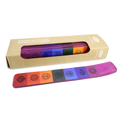 Подставка под благовония "Семь Чакр", Лыжа, цветные дерево, 1 шт