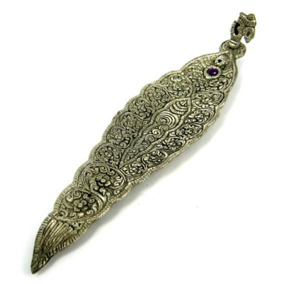 Подставка под благовония, металл, бронза - серебряный лепесток