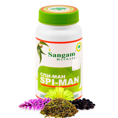 Спи-ман, Сангам Хербалс (SPI-MAN, Sangam Herbals), 60 таб