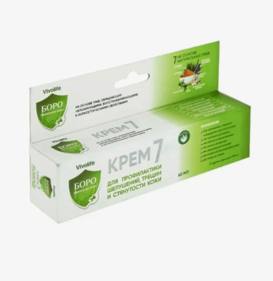 Крем Боро 7 трав Vivolife, увлажнение и питание, 60 мл