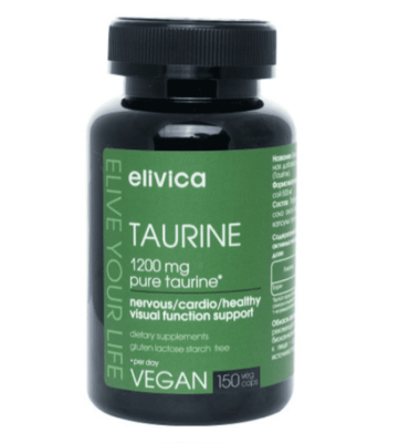 БАД Таурин (Taurine), ELIVICA, 250 мл, 150 капс