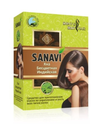 Натуральная индийская хна Бесцветная Санави (Sanavi), 100 гр