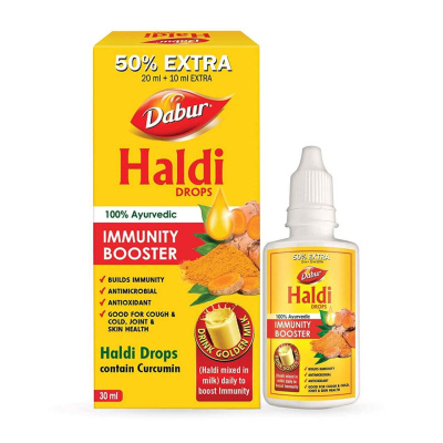 Капли Халди (Куркума) — капли для иммунитета, Haldi drops Dabur, 30 мл