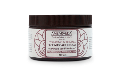 Массажный крем для лица с увлажняющим и тонизирующим эффектом, Hydrating Toning Massage Cream, Amsarveda, 150 г Массажный крем для лица с увлажняющим и тонизирующим эффектом, Hydrating Toning Massage Cream, Amsarveda, 150 г