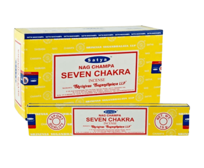 Благовония Седьмая Чакра Сатья, Seven Chakra, Satya Incense, 15 гр