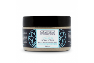Тонизирующий скраб для тела натуральный с экстрактом нима и цитрусовых, Vitalizing Body Scrub, Amsarveda, 240 г