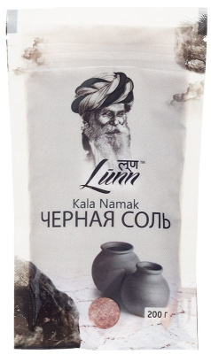 Черная соль Kala Namak Lunn, 200 гр