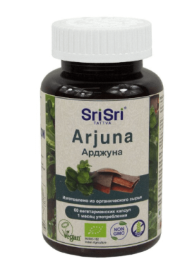 Арджуна Шри шри, Arjuna Sri Sri Tattva, 60 таблеток по 650 мг Арджуна Шри шри, Arjuna Sri Sri Tattva, 60 таблеток по 650 мг