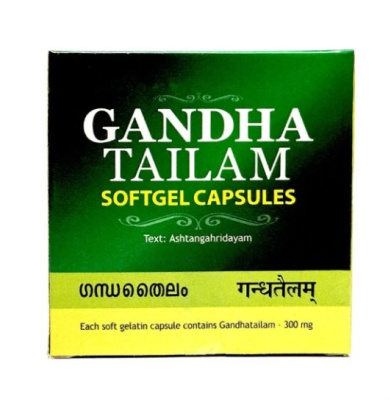 Капсулы Гандха Тайлам, Коттаккал (Gandha Tailam Softgel Capsules, Kottakkal), 100 кап - укрепления опорно-двигательного аппарата