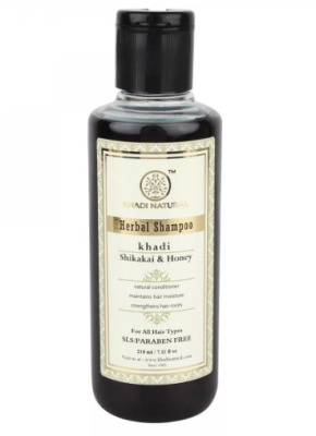 Травяной шампунь Шикакай и Мед, Кхади (Shikakai and Honey, Khadi), 210 мл, без SLS Травяной шампунь Шикакай и Мед, Кхади (Shikakai and Honey, Khadi), 210 мл, без SLS