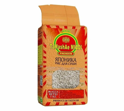 Рис Японика для суши TaMashAe Miadi Premium, Вьетнам, 1 кг