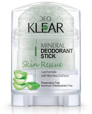 Дезодорант-кристалл DeoKlear Skin Rescue с экстрактом Алоэ Вера, 60 гр