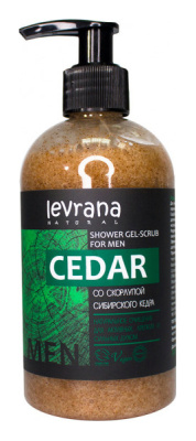 Гель - скраб Кедр для душа /300мл / ТМ Levran