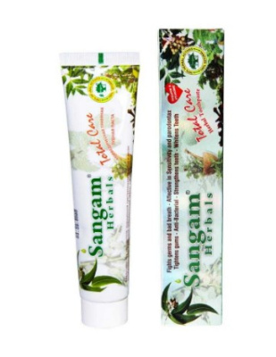 Травяная зубная паста Сангам Sangam Herbals, 100 гр Травяная зубная паста Сангам Sangam Herbals, 100 гр
