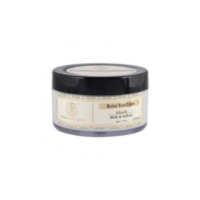 Крем для рук Молоко и Шафран Hand cream Milk and Saffron Khadi 50 гр (Без SLS и Парабенов)