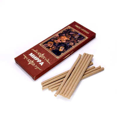 Благовония Крымские натуральные "Мирра", 10 палочек с подставкой