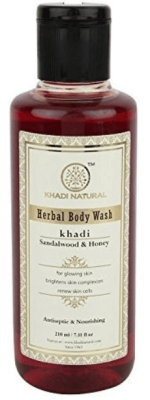 Гель для душа Сандал Мед, Кхади, Sandalwood Honey Herbal Body Wash, Khadi, 210 мл
