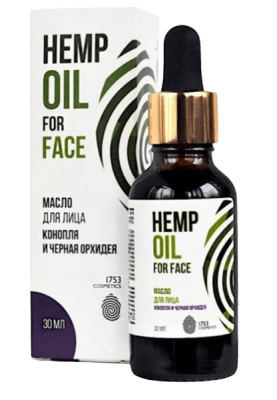 Масло для лица Конопля и черная орхидея, Hemp Oil For Face, 1753 Cosmetics, 30 мл