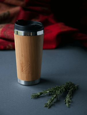 Термокружка 100% Bamboo из бамбука с крышкой-клапаном, Santai Living, 450 мл