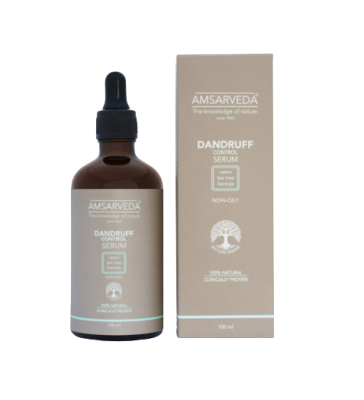 Сыворотка против перхоти с нимом, маслом чайного дерева и каранджи Serum - Dandruff Control, Amsarveda, 100 мл