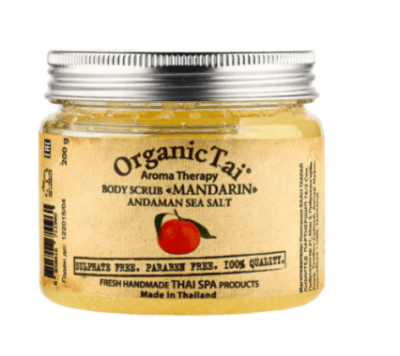 Скраб для тела на основе соли Андаманского моря, Мандарин, Organic Tai, 200 г Скраб для тела на основе соли Андаманского моря, Мандарин, Organic Tai, 200 г