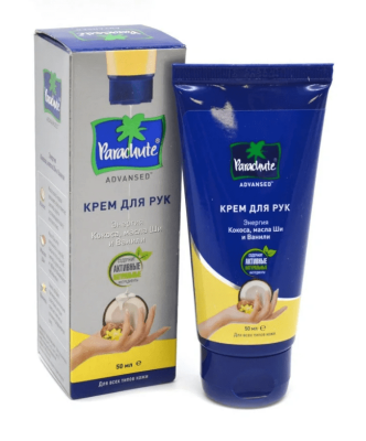 Крем для рук Кокос, масло ши и ваниль, Parachute, 50 мл