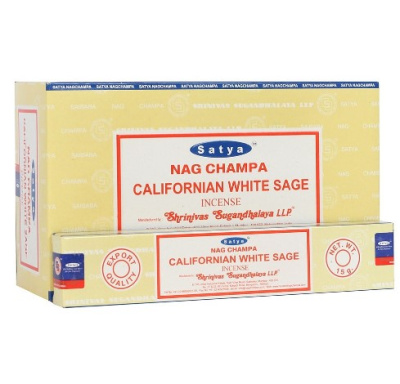 Благовония Калифорнийский Белый шалфей Satya Californian White Sage, 15 гр Благовония Калифорнийский Белый шалфей Satya Californian White Sage, 15 гр