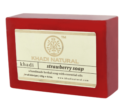 Мыло Клубника Кхади, Soap Strawberry Khadi, 125 гр