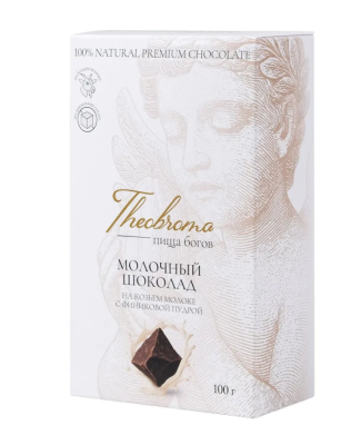 Молочный шоколад без добавления сахара на козьем молоке, Theobroma, 100 гр