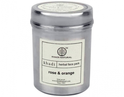 Натуральная маска для лица Роза и Апельсин Кхади - Khadi Rose and Orange, 50 гр Натуральная маска для лица Роза и Апельсин Кхади - Khadi Rose and Orange, 50 гр