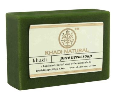 Мыло с нимом, Кхади, Pure Neem Soap, Khadi, 125 г