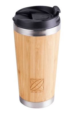 Термокружка 100% Bamboo из бамбука с крышкой-клапаном, Santai Living, 450 мл