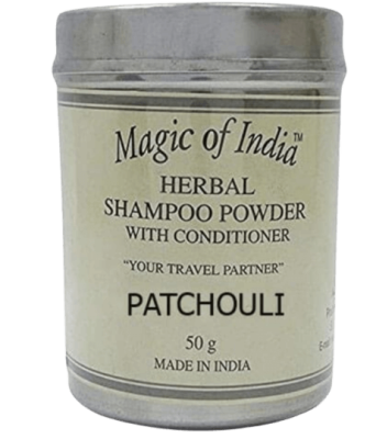 Шампунь сухой, для всех типов волос, Пачули, Shampoo Powder Patchouli, Magic of India, 50 г