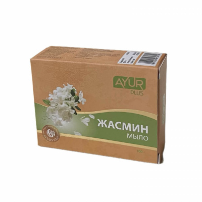 Мыло туалетное Жасмин, Ayur Plus, 100 гр