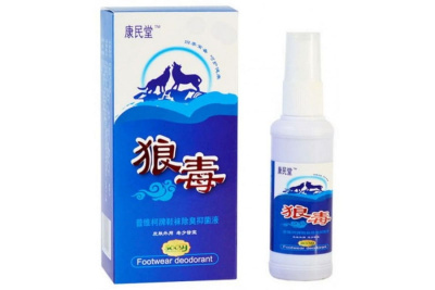 Спрей от потливости и грибка ног "Белый Волк" 60 гр