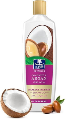 Шампунь с Кокосом и Аргановым маслом, без парабенов, Парашют (Coconut & Argan Shampoo Damage Repair Parachute) 340 мл