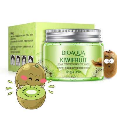 Маска ночная увлажняющая с экстрактом киви фильтрат улиточной слизи Bioaqua, 120 гр