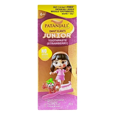 Детская аюрведическая зубная паста, Toothe Paste Patanjali Junior, 80 г