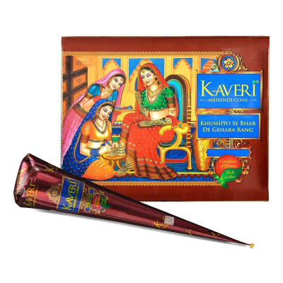 Хна натуральная Кавери Kaveri, 25 гр, 12 конусов 