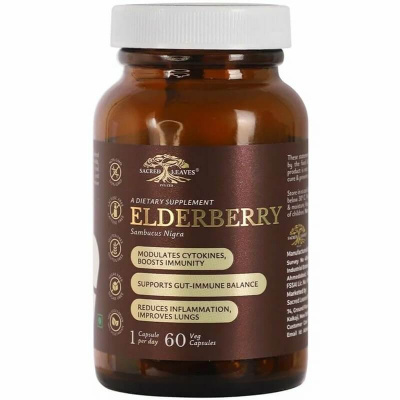 Бузина Экстракт — природный антиоксидант (Elderberry Sacred Leave) 60 капсул по 500 мг