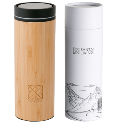 Термокружка To-Go 360 из бамбука и стали, Santai Living, 400 мл